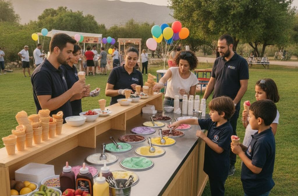 דוכן גלידה לאירועים וימי כיף באזור הצפון: חוויה מתוקה לכל גיל