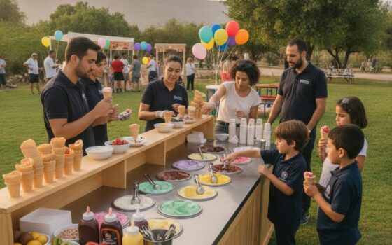 דוכן גלידה לאירועים וימי כיף באזור הצפון: חוויה מתוקה לכל גיל